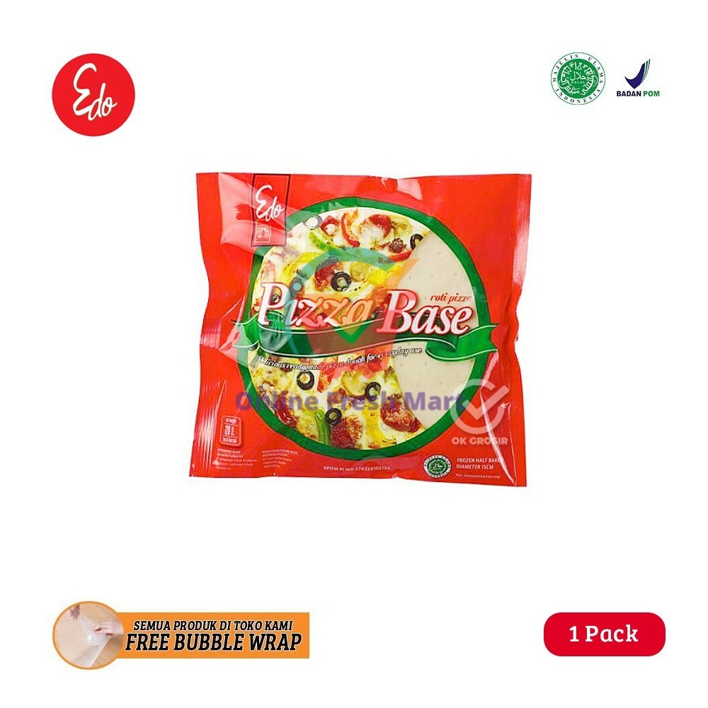 

Edo Pizza Base / Roti Pizza 15 cm (Belum ada topping) (1 pack isi 3 lbr) KHUSUS GOSEND - Online Fresh Mart Denpasar