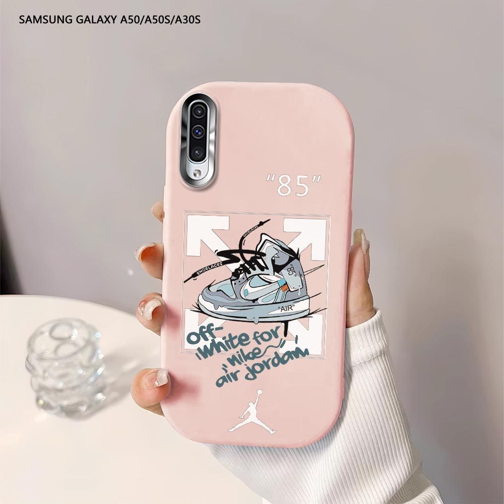 Softcase Untuk Samsung Galaxy A50 A50s A30s A30 A20 A20s A10s A7 2018 Popular Brand OFF-White Back C
