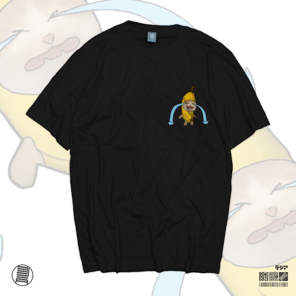 Kaos Banana Cat Meme Shitpost Kucing T-Shirt Baju Wibu Jepang