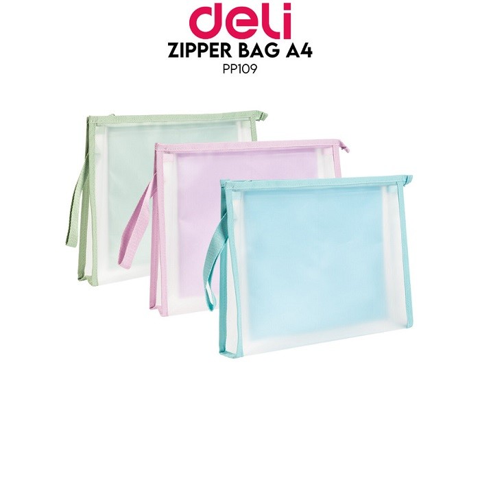 

Zipper Bag Deli Resleting A4 Transparant - PP109