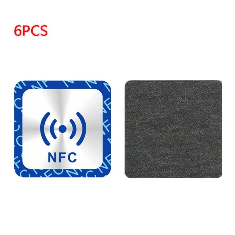 

P82F 6PCS Universal NFC Ntag213 Tag Anti Metal Sticker NTAG 213 Metallic Badges Label