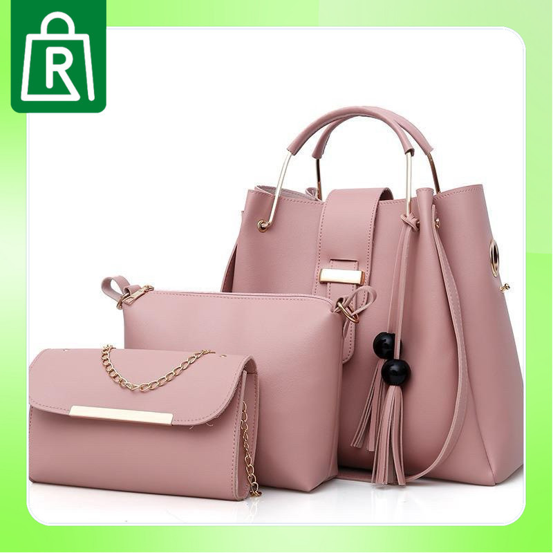 TAS WANITA 3039 -  TAS PAKET WANITA 3 IN 1 HANDBAG WANITA MURAH BATAM - B