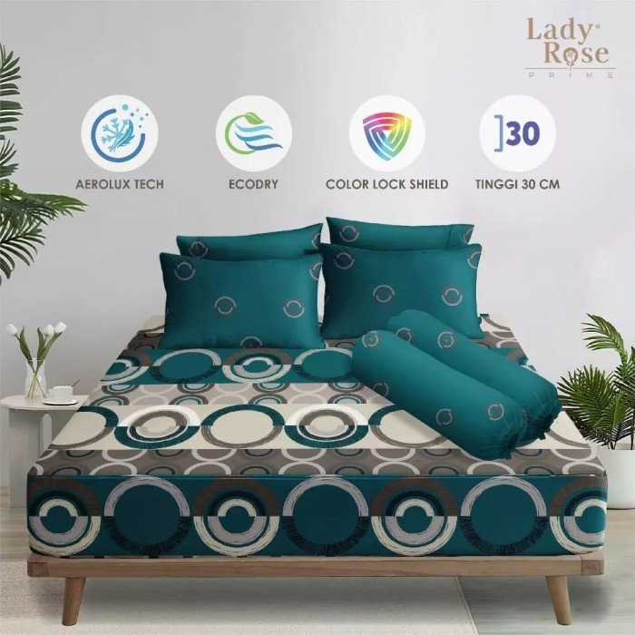 Lady Rose - Sprei FITTED King T30 (180x200) Tinggi 30 Terlaris pilihan - Aldo