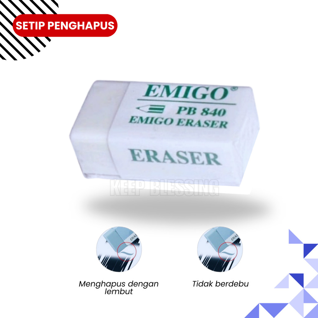 

Paket 2 Pcs / Penghapus / Eraser / Setip / Penghapus Pensil / Hitam Putih / Duta Gemilang