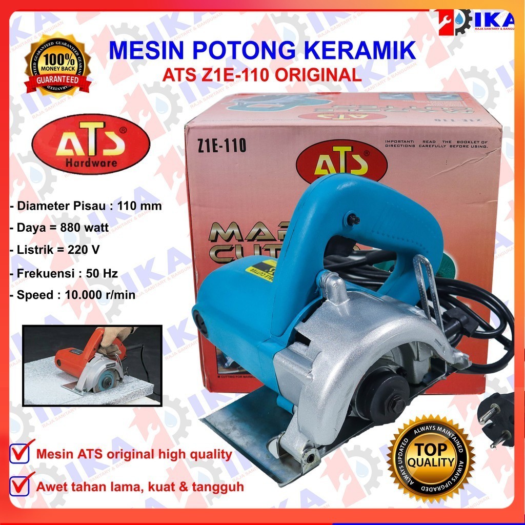 Mesin Marble Cutter potong keramik granit ATS Z1E-110 Bagus Murah