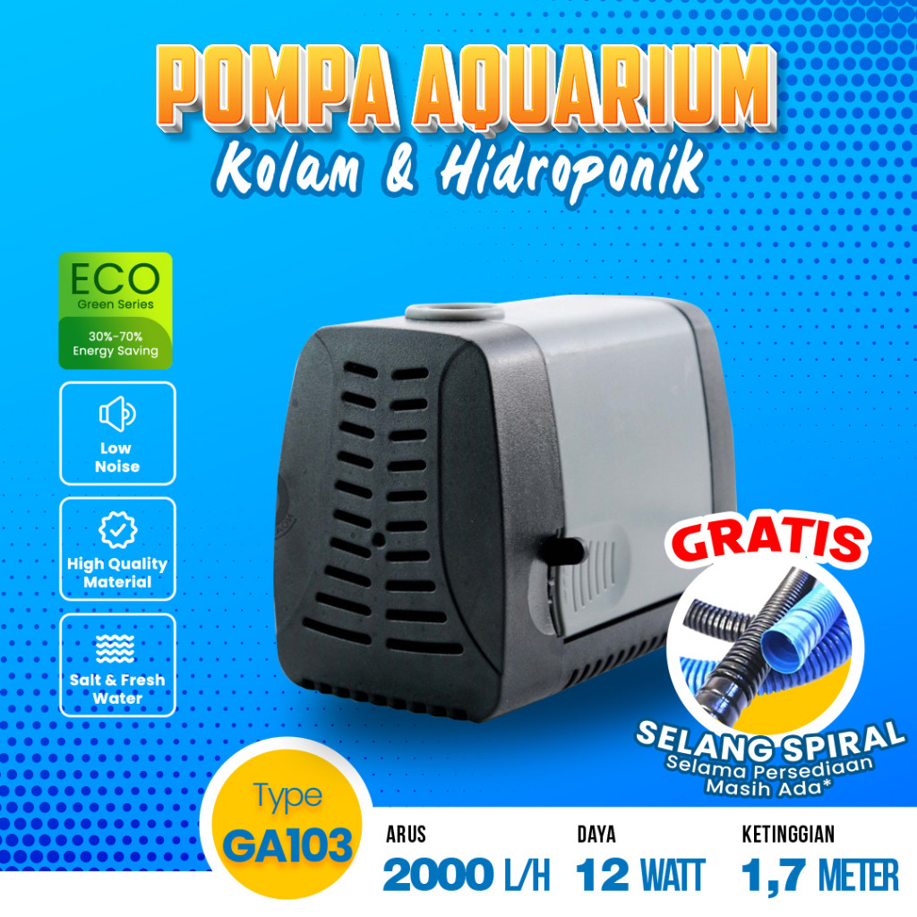 Pompa Aquarium Power Head Filter Kolam Mesin Air Terjun Ikan Koi Arwana Fish Heaven