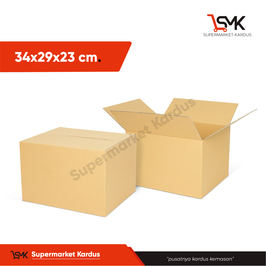 

Box 34X29X23 (HBR SEDANG) Kardus/Kemasan/Kotak/Packaging/Normal/A1/AMDK/Tinggi10/Tinggi23