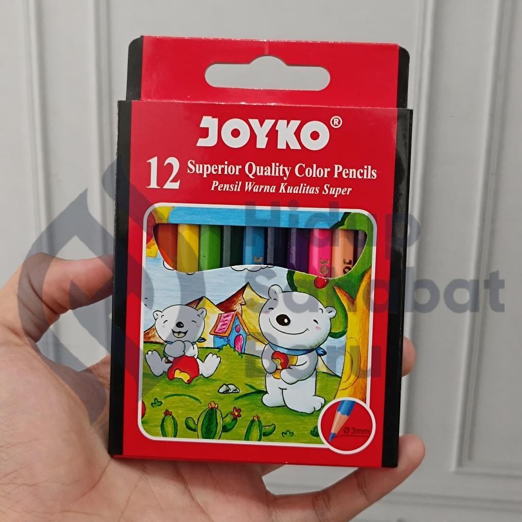 

SATU SET ( 12 WARNA ) Pensil Warna 12 Warna Pendek Joyko CP-S12