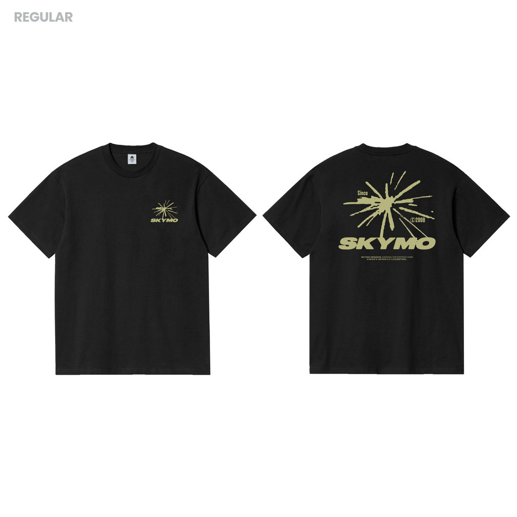 Skymo Apparel Tshirt Ripple Black Skymo Apparel