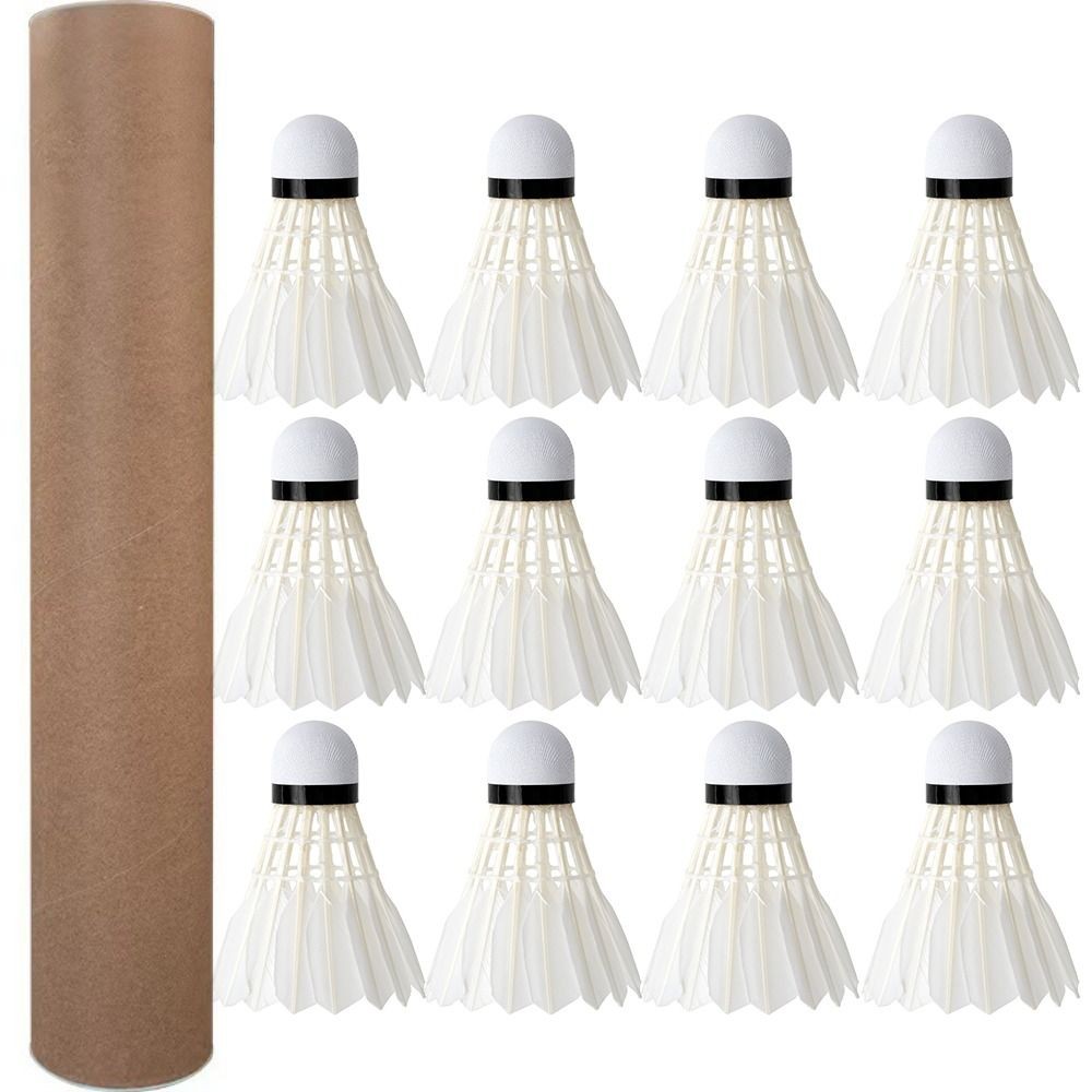 3/6/12PCS Professional Badminton Shuttlecock Black Goose Feather Badminton Shuttlecock Training Shut