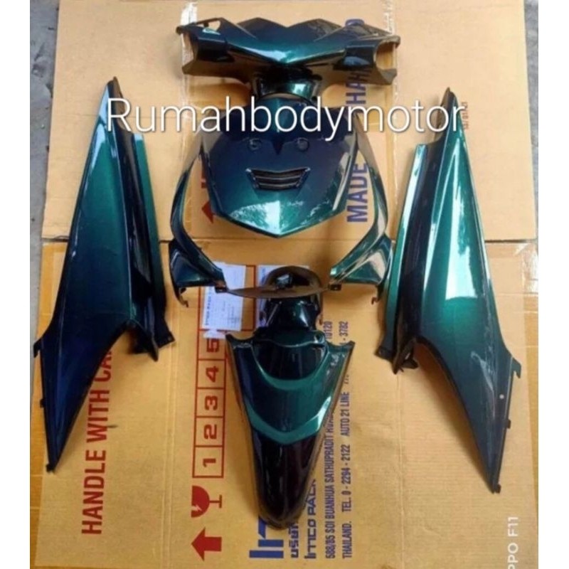 HONDA BEAT KARBU COVER FULL BODY HALUS BEAT KARBU/OLD WARNA HIJAU BOTOL