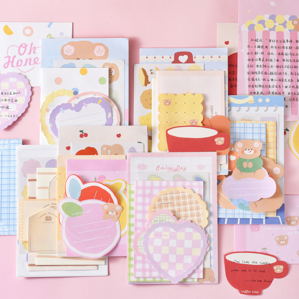 

MOHAMM 18pcs Envelope Letter Set Cute Korean INS Handbook Material Student Gift