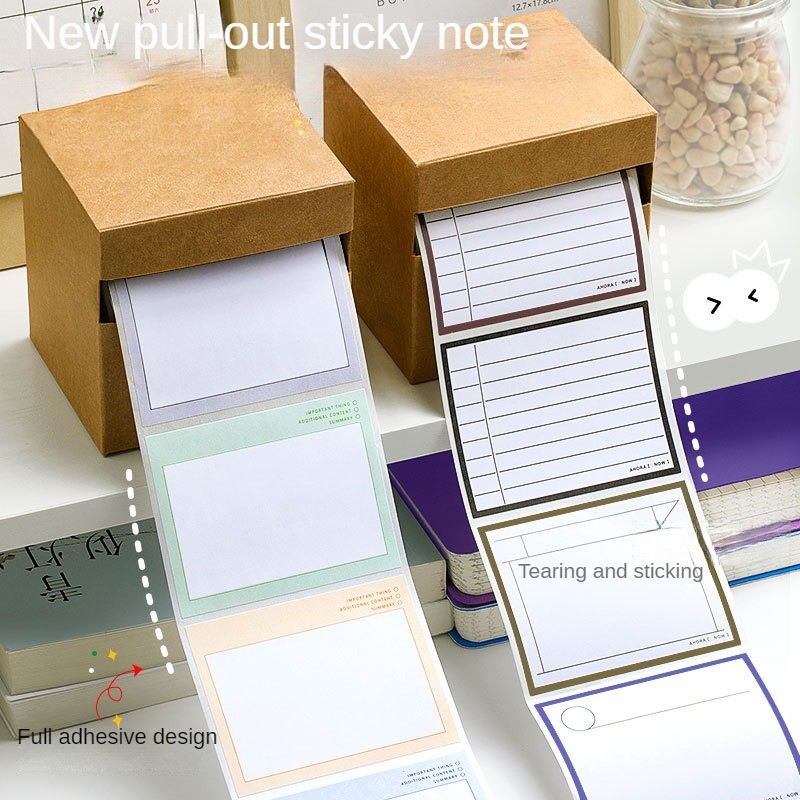 

250Sheets Pull-out Sticky Notes Notepad Memo Pad Bookmark Message Marker Sticker Paper Student School Stationery Office Supplies