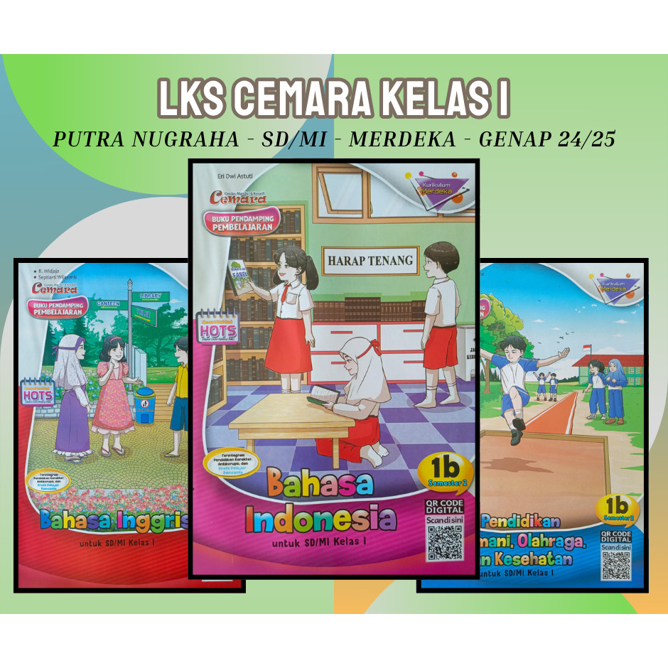 Buku LKS Putra Nugraha Cemara Mahir Zamrud SD MI Kelas 1 Merdeka Genap 2024 2025 - Original