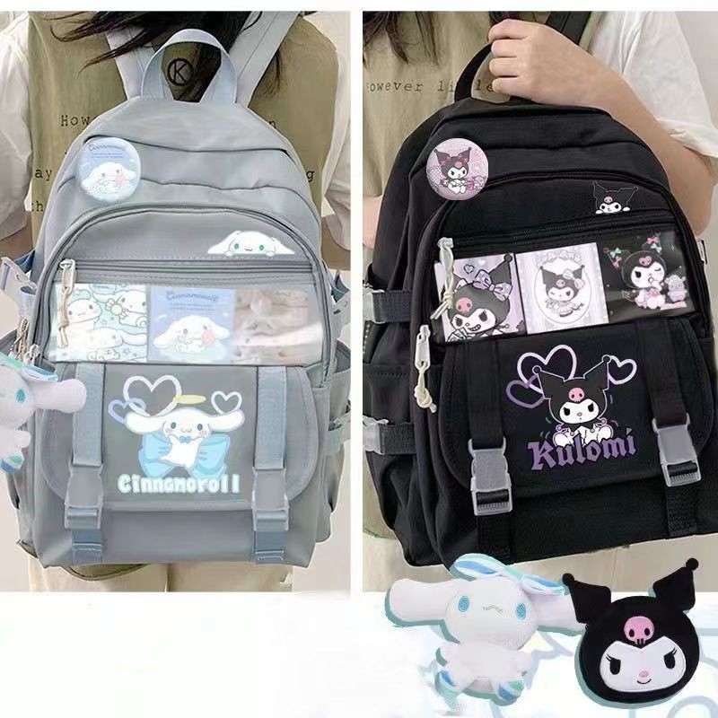 [ COD✅Ready ] Tas kuromi/Tas Sekolah Cinnamoroll Kapasitas Besar/Tas Sekolah Anime/Tas KuromiRansel 