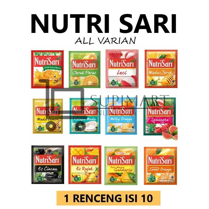 

NUTRISARI Minuman Serbuk Renceng Isi 10pc Sachet All Varian