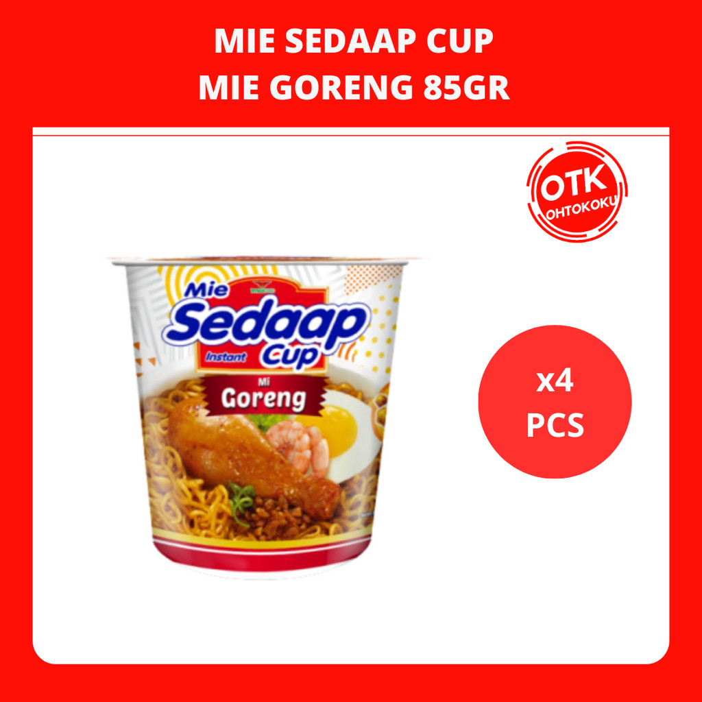 

SEDAAP Mie Instan Cup Goreng 85gr X4pcs