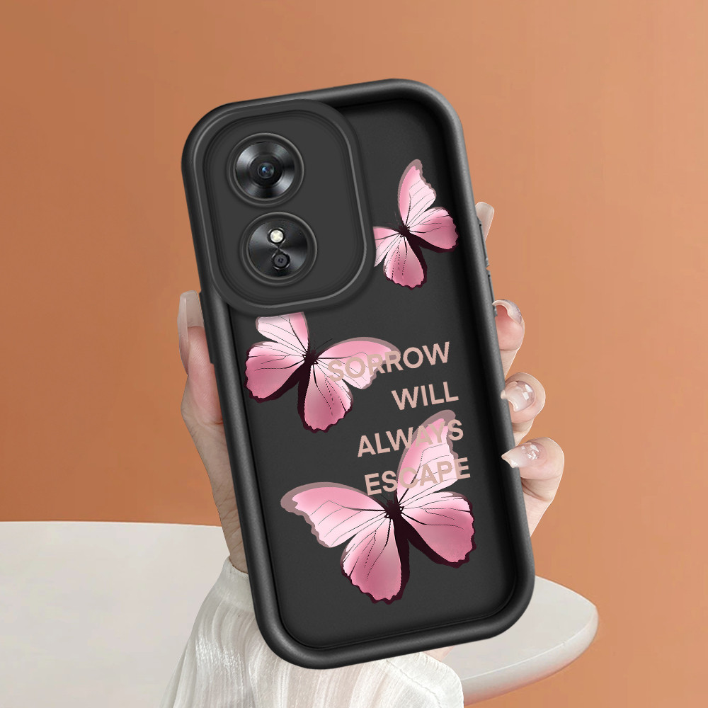 Casing Hp Untuk OPPO A17 A17K Lokal Stock Softcase Case Phone Soft Lembut Sofcase Kupu Cassing Kesin