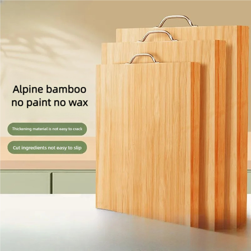 

Kitchen bamboo cutting board knife board Large rectangular cutting board thickened solid wood cutting board fruit cutting board