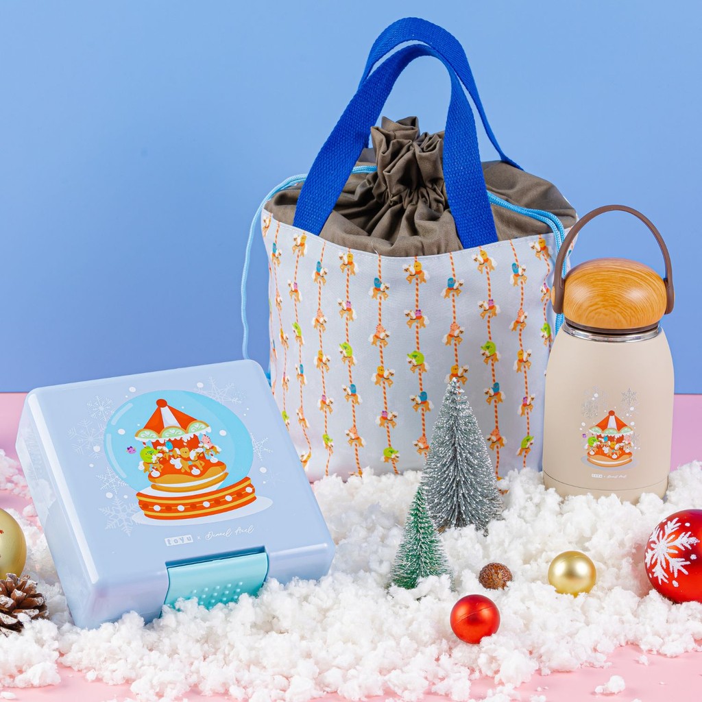 

TOYU X DENZELAXEL BENTO SET: Frosty Carousel Surprise Hampers