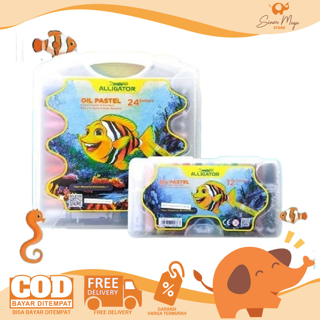 

ALLIGATOR Oil Pastel Eco Crayon - Krayon 12 / 24 Warna Murah Berkualitas