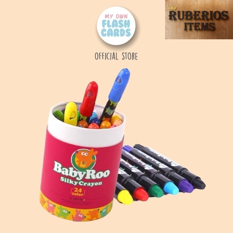 

Joan Miro Babyroo Washable 6pcs 12pcs or 24pcs Silky Crayon Baby Roo Krayon Aman Body Face Painting
