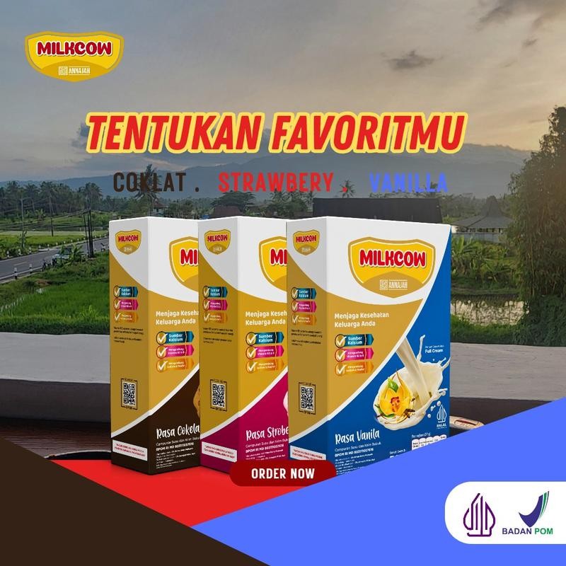 

susu milkcow 500gr coklat vanila stroberi