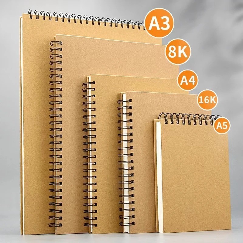 

Professional sketchbook Thick paper Spiral notebook Loose-Leaf Painting Art school supplies Pencil drawing notepad stationery