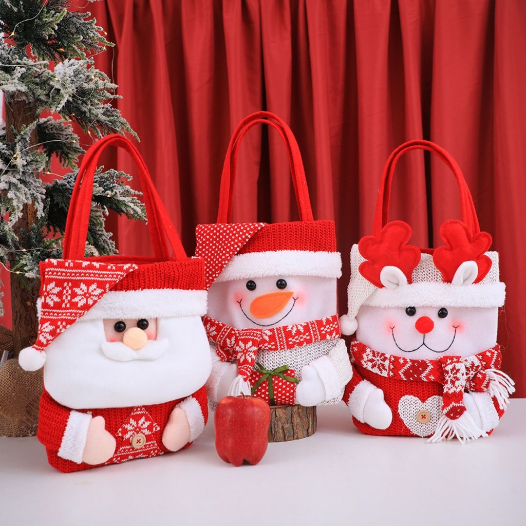 

Christmas Cute Gift Bags Apple Bags Candy Bags Cookie Bags Christmas Party Home Decoration Supplies Children'S Gift Bags