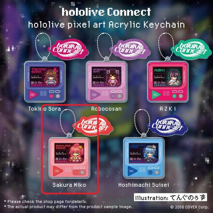 hololive Connect Sakura Miko hololive pixel art Generation 0 Acrylic Keychain