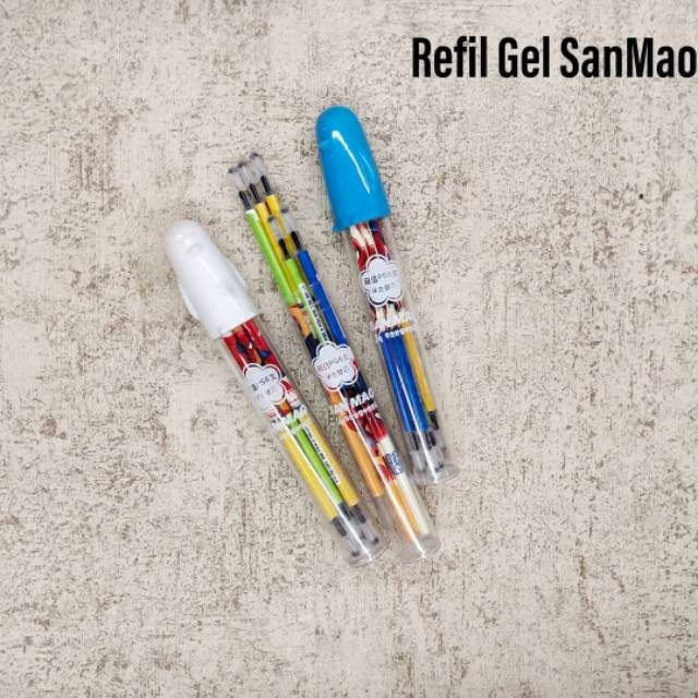 

(PRO_ATK) (1TABUNG) REFIL ISI BOLPOIN / PEN GEL FANCY KARAKTER ISI 6PCS