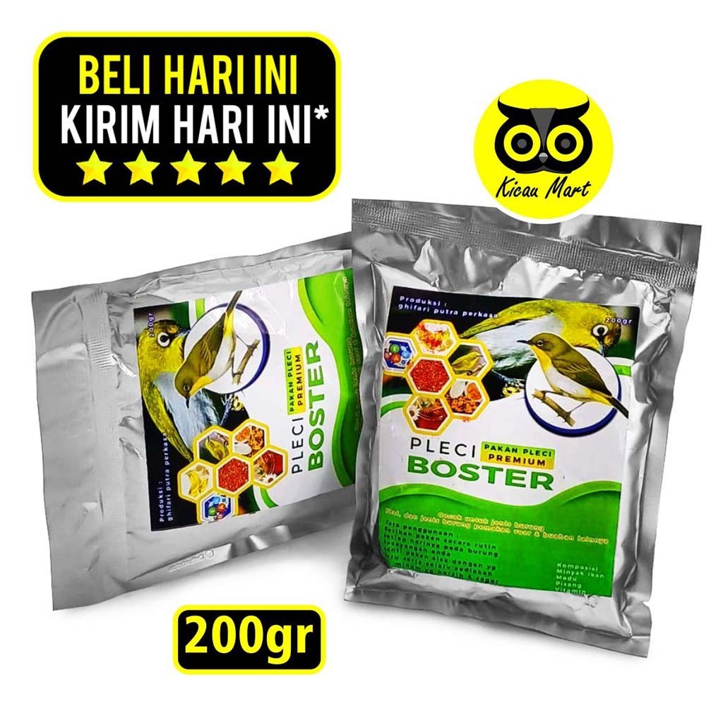 KICAU MART Pleci Boster Booster 200 Gram Pakan Premium Burung Pemakan Buah Buahan Voer Pur Pakan Pen