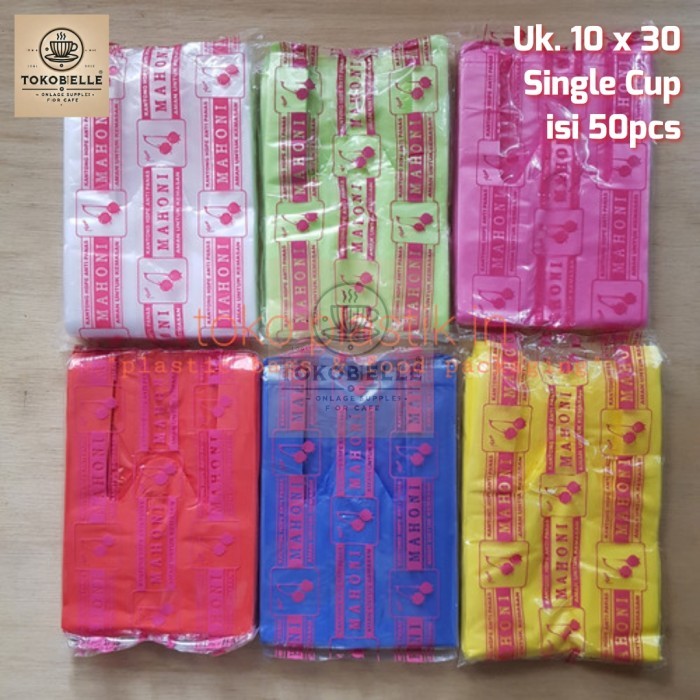 Kantong Plastik Single Cup | Kantong Kresek Gelas Take Away 1 Cup