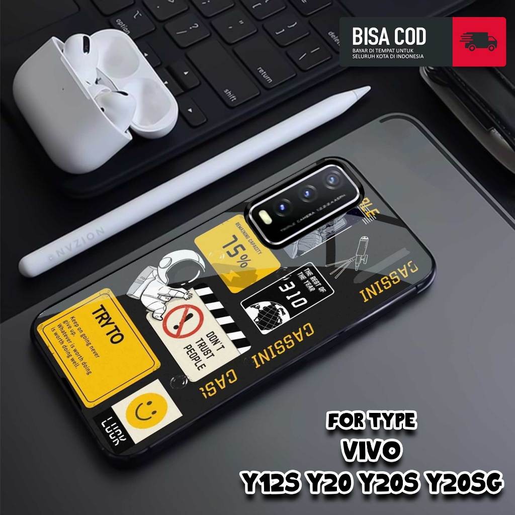 Case VIVO Y12S Y20 Y20S - Casing VIVO Y12S Y20 Y20S - MOTIF NASA TICKET - Hardcase Premium Glossy - 