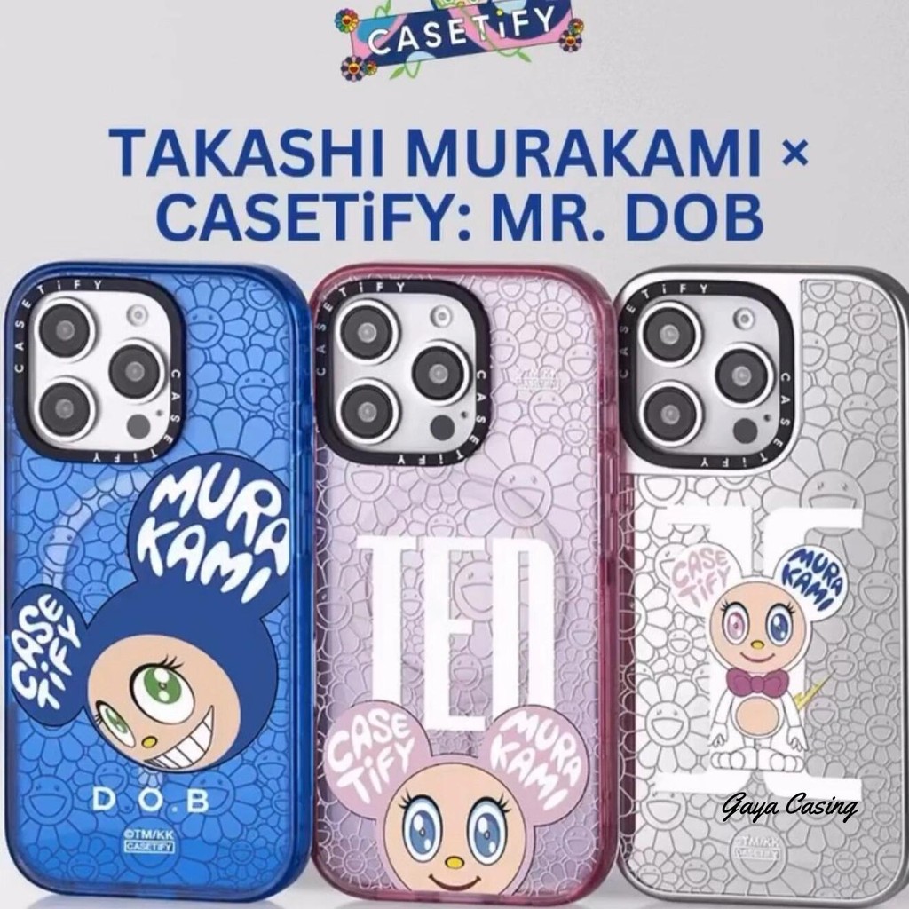 New CASETIFY X Takashi Murakami Blue Cover Casing Compatible for For IPhone 16promax 16pro Plus 15Pr