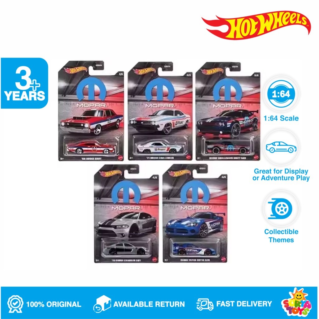 Hotwheels Mopar Series - 68 Dodge Dart - 71 Dodge Chalenger - Dodge Challenger Drift Car - 15 Dodge 