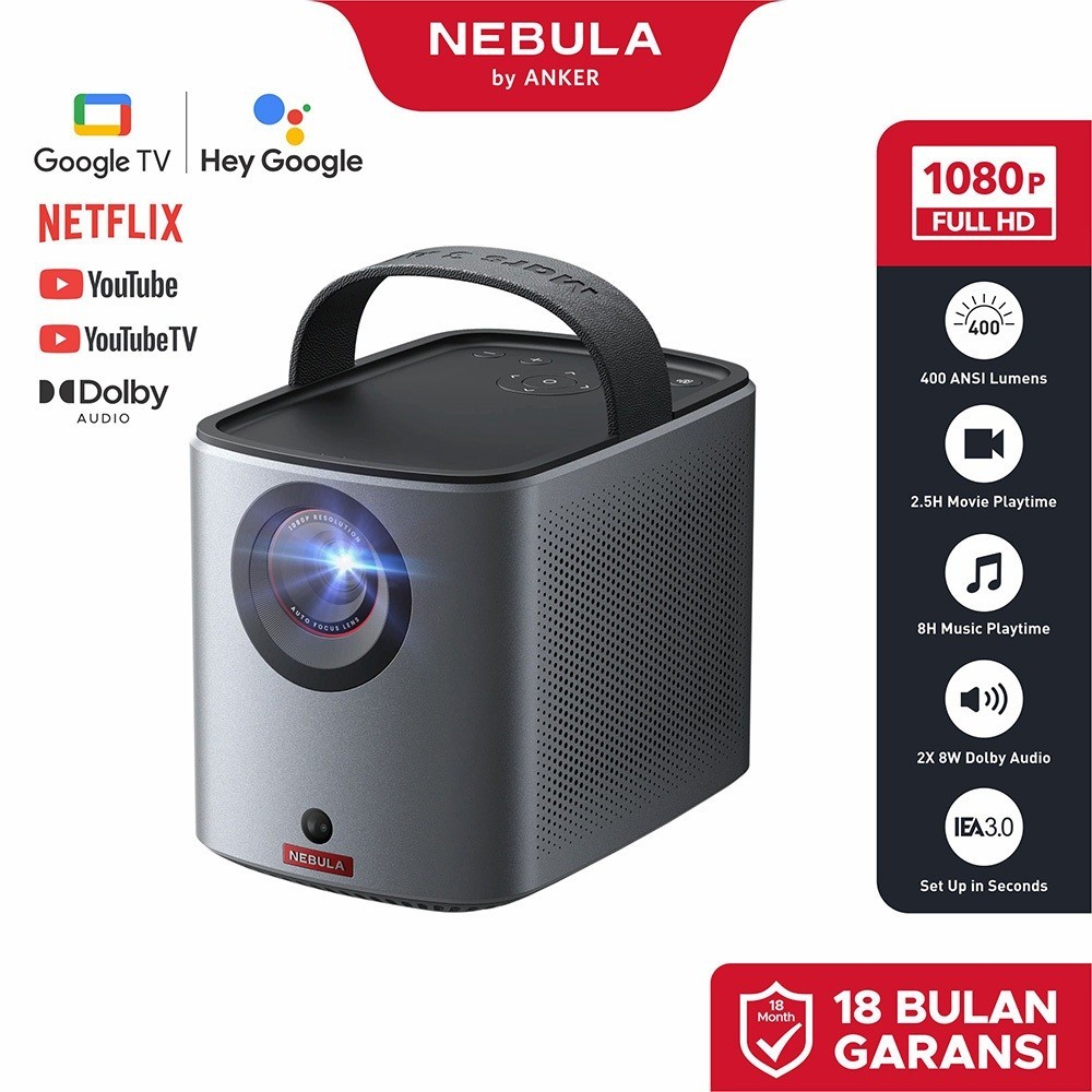 Anker Nebula Mars 3 Air 1080p Smart Mini Projector Portable Projector - D2325