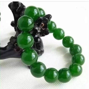 GELANG BATU GIOK HIJAU CHINA ASLI NATURAL