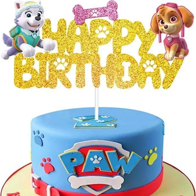 

Paw Patrol Cartoon Toppers Shape Anime Doll Cute Cake Decoration Children's Birthday Party Supplies Boy Girl Toy Gift