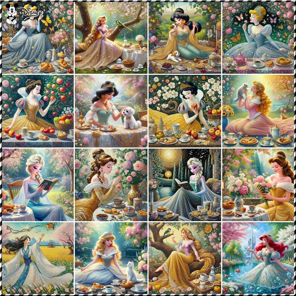 

Disney DIY Drawing By Numbers Elsa Snow Paint By Numbers Princess Frozen Cartoon Halloween Christmas Gift
