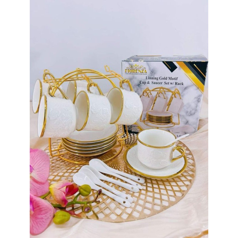Tea Set Cangkir Tatakan FIORENZA ORIGINAL