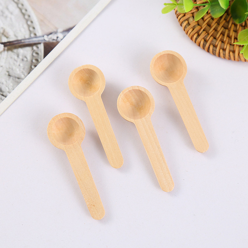Sendok Madu Kayu Mini Kreatif untuk Anak-anak Sendok Garam Mandi Susu Bubuk Sendok Takar Bubuk  Knit