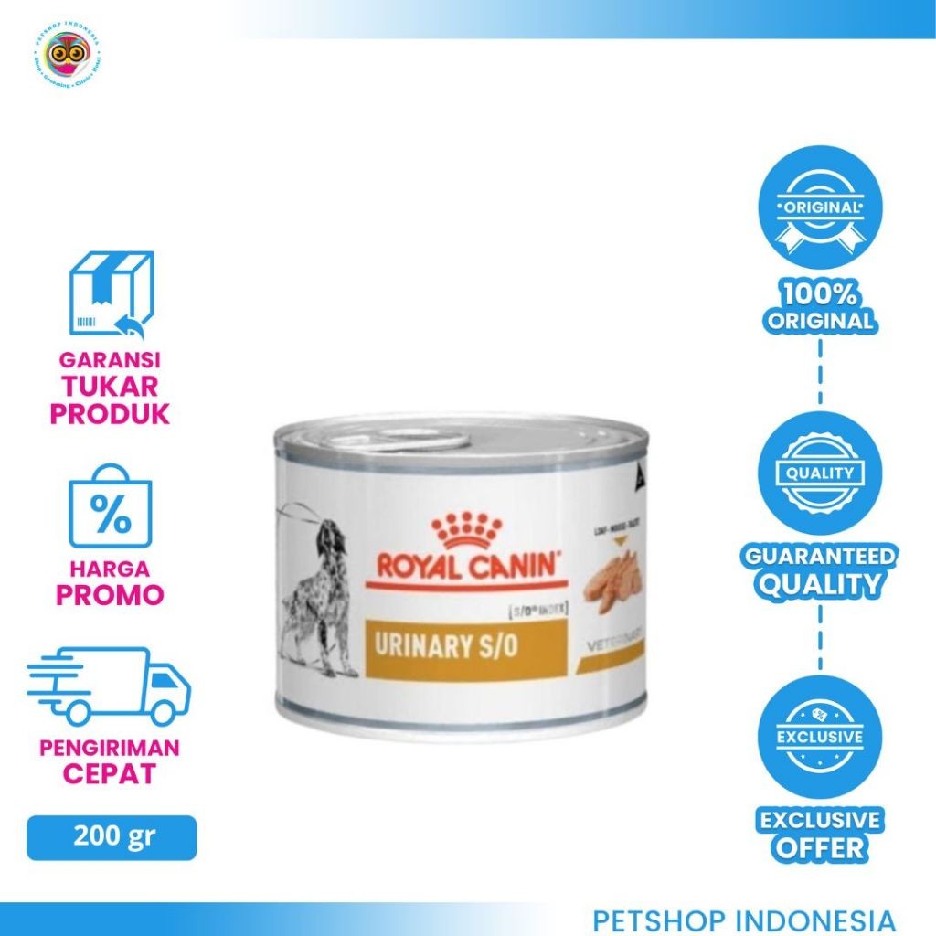 Royal Canin Urinary S/O Dog Kaleng 200gr - makanan basah anjing