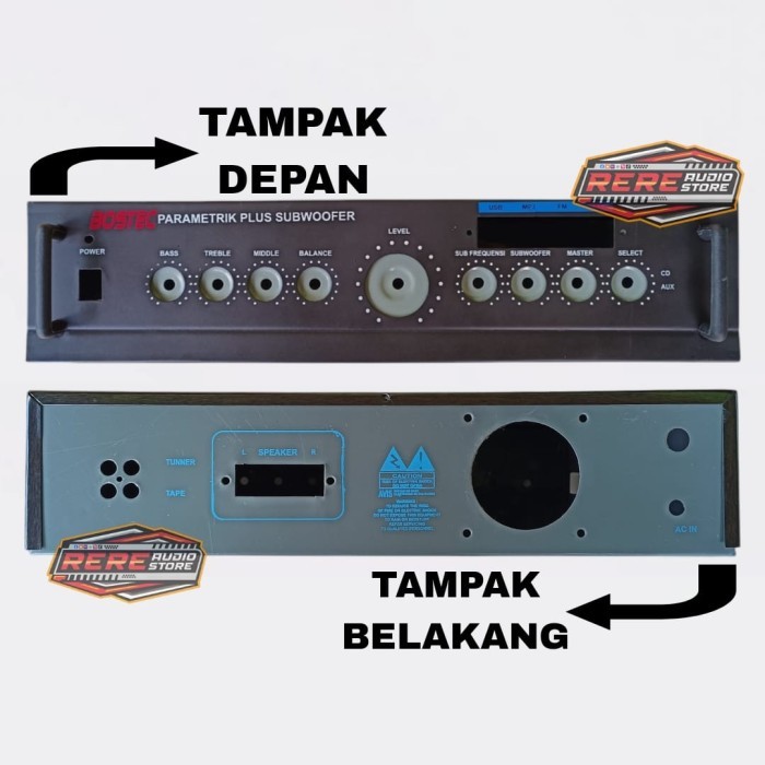 Box Power BOSTEC BC-205 + Parametrik / Bok Power Sound System BC 205 + Parametric Bahan Plat Besi