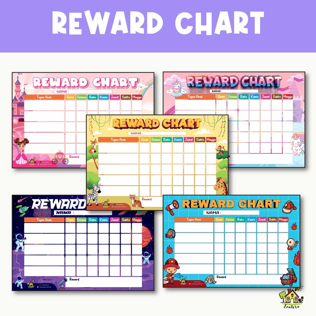 

Poster & Sticker REWARD CHART Anak – Berbagai Variasi Tema, Bisa Tulis Hapus, Membentuk Kebiasaan Positif Sejak Dini
