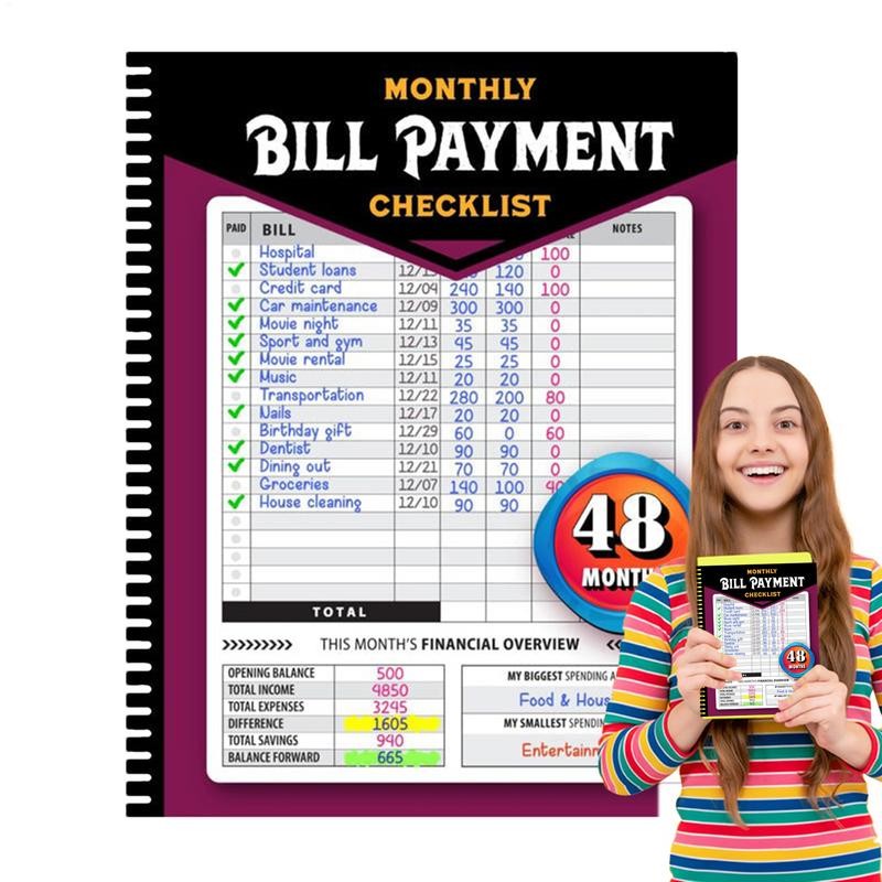 

Monthly Bill Payment Tracking Notebook Financial Management And Budgeting Ledger, Checklist For Tracking And Payment Records