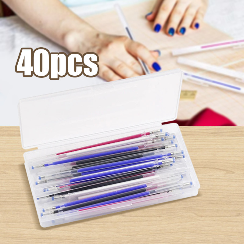 

40pcs Reffil Pen Penanda Kain Kecil erasable hilang di Seterika bisa di hapus