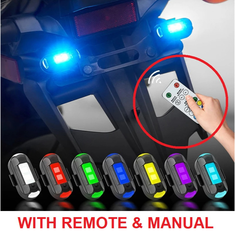 Lampu Led Strobo 7 Warna Safety Sein Dip Led Strobe Depan Belakang Sepeda Motor Strobo Mobil