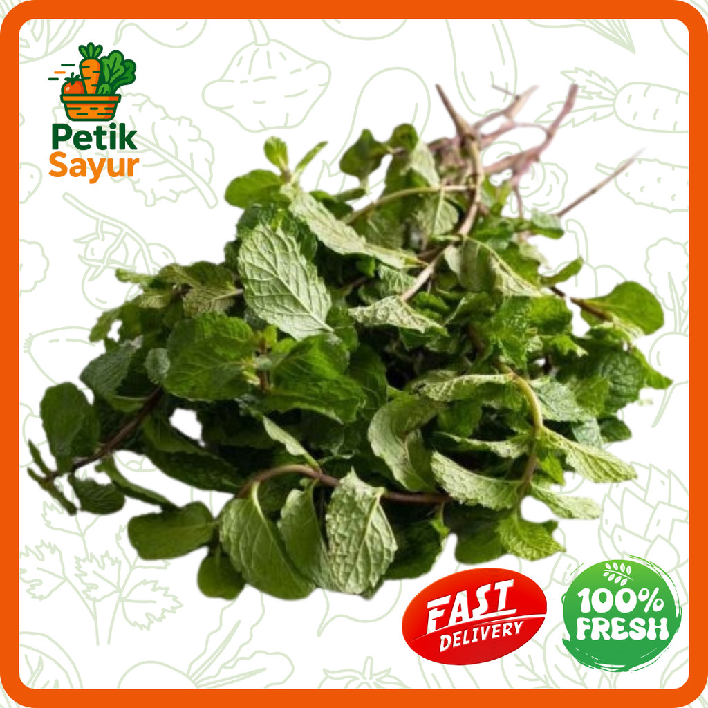 

Daun Mint Konvensional 50 gram PetikSayur