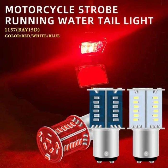 Lampu Stop Rem 30 LED Running Kedip 12 Volt Universal Bisa Ke semua Motor Motorcycle - Merah, Stop 3